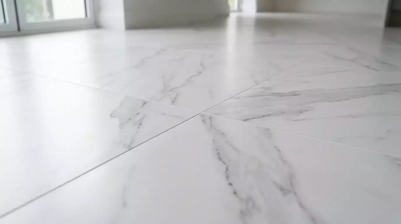 Homem instalando piso laminado em ambiente residencial